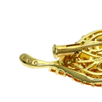SELECT JEWELRY セレクトジュエリー ダイヤモンド ブローチ K18YG レディース 中古