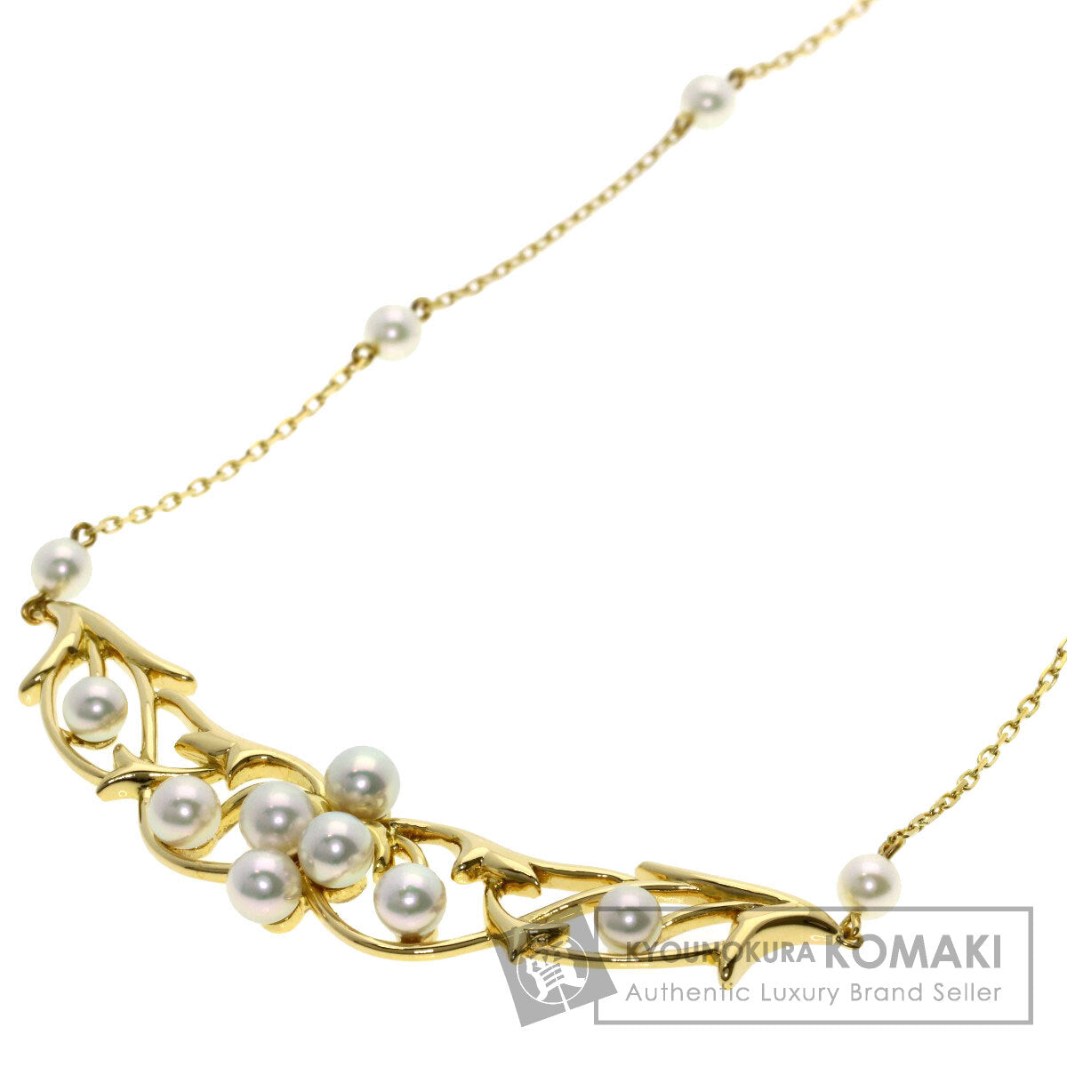 ミキモト リーフ パール 真珠 ネックレス 中古 商品画像1