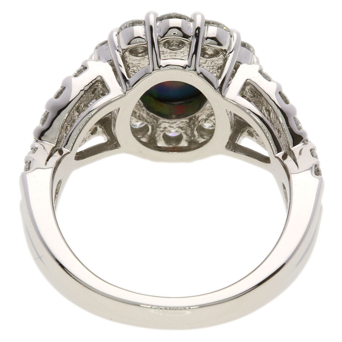 SELECT JEWELRY セレクトジュエリー ブラックオパール ダイヤモンド リング・指輪 PT900 レディース 中古