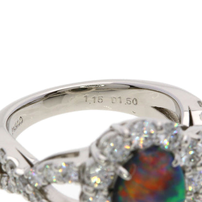SELECT JEWELRY セレクトジュエリー ブラックオパール ダイヤモンド リング・指輪 PT900 レディース 中古