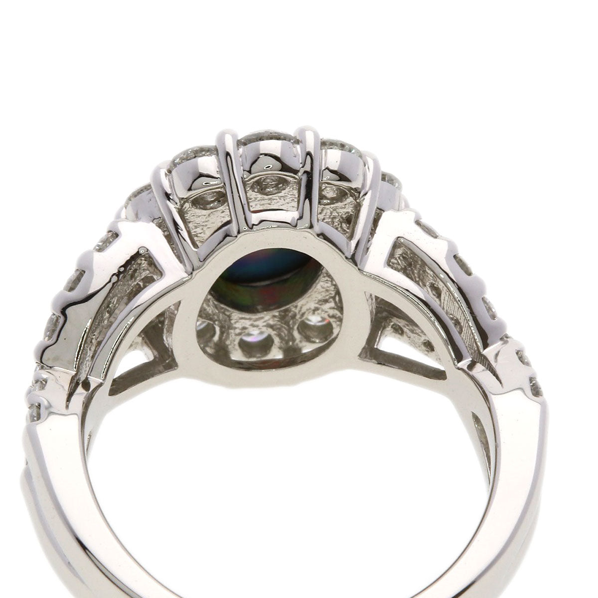 SELECT JEWELRY セレクトジュエリー ブラックオパール ダイヤモンド リング・指輪 PT900 レディース 中古