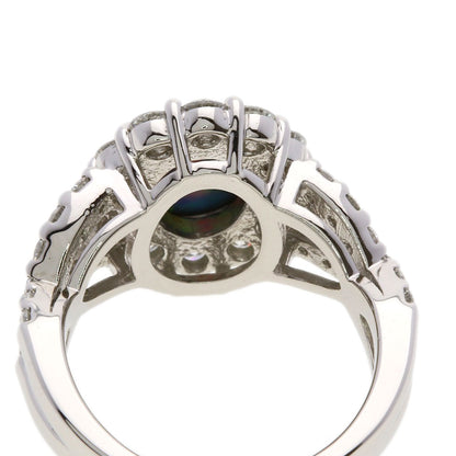 SELECT JEWELRY セレクトジュエリー ブラックオパール ダイヤモンド リング・指輪 PT900 レディース 中古