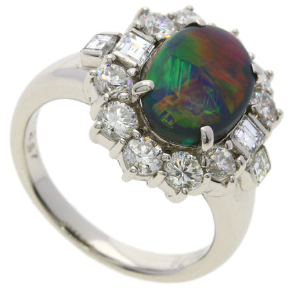 SELECT JEWELRY セレクトジュエリー ブラックオパール ダイヤモンド リング・指輪 PT900 レディース 中古
