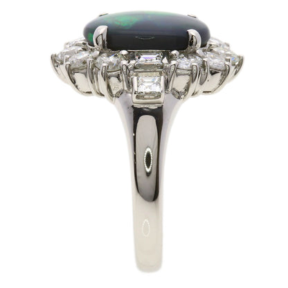 SELECT JEWELRY セレクトジュエリー ブラックオパール ダイヤモンド リング・指輪 PT900 レディース 中古