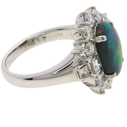 SELECT JEWELRY セレクトジュエリー ブラックオパール ダイヤモンド リング・指輪 PT900 レディース 中古