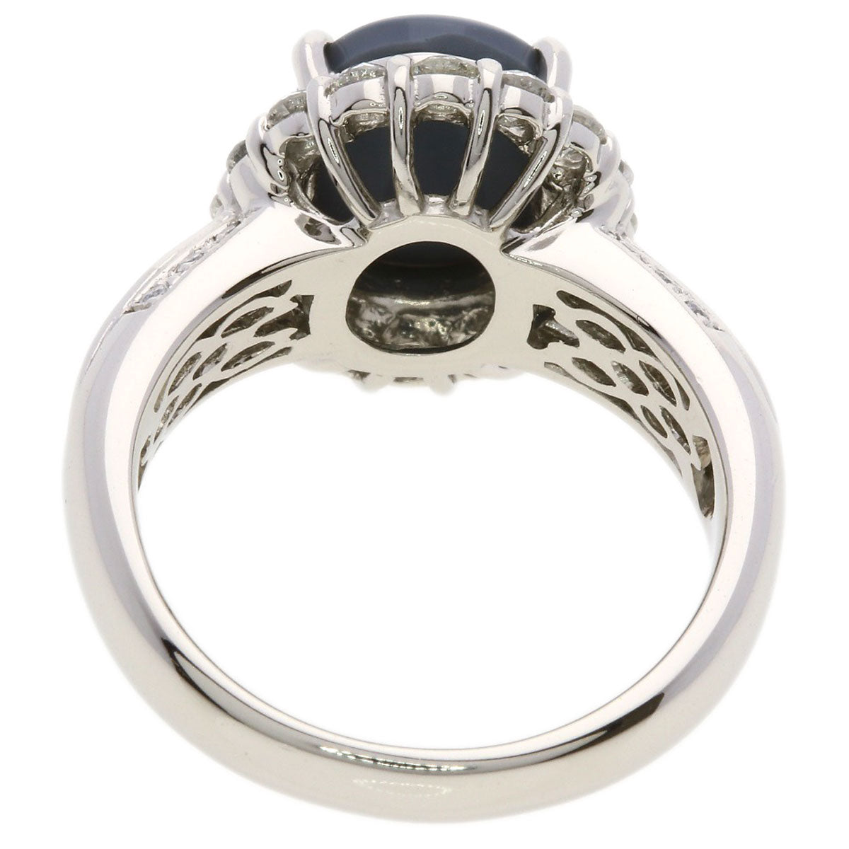 SELECT JEWELRY セレクトジュエリー ブラックオパール ダイヤモンド リング・指輪 PT900 レディース 中古