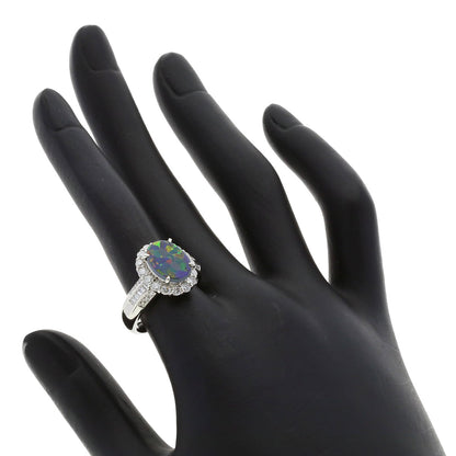 SELECT JEWELRY セレクトジュエリー ブラックオパール ダイヤモンド リング・指輪 PT900 レディース 中古