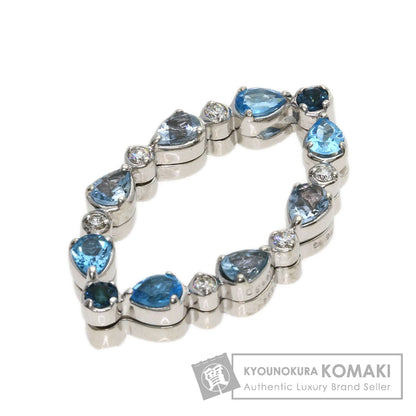 SELECT JEWELRY セレクトジュエリー ダイヤモンド カラーストーン ペンダントトップ K18WG レディース 中古
