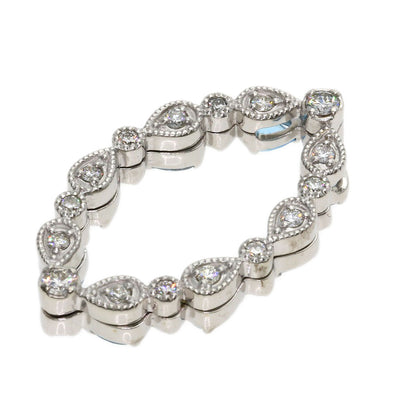SELECT JEWELRY セレクトジュエリー ダイヤモンド カラーストーン ペンダントトップ K18WG レディース 中古