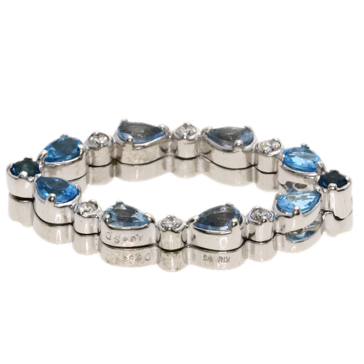 SELECT JEWELRY セレクトジュエリー ダイヤモンド カラーストーン ペンダントトップ K18WG レディース 中古
