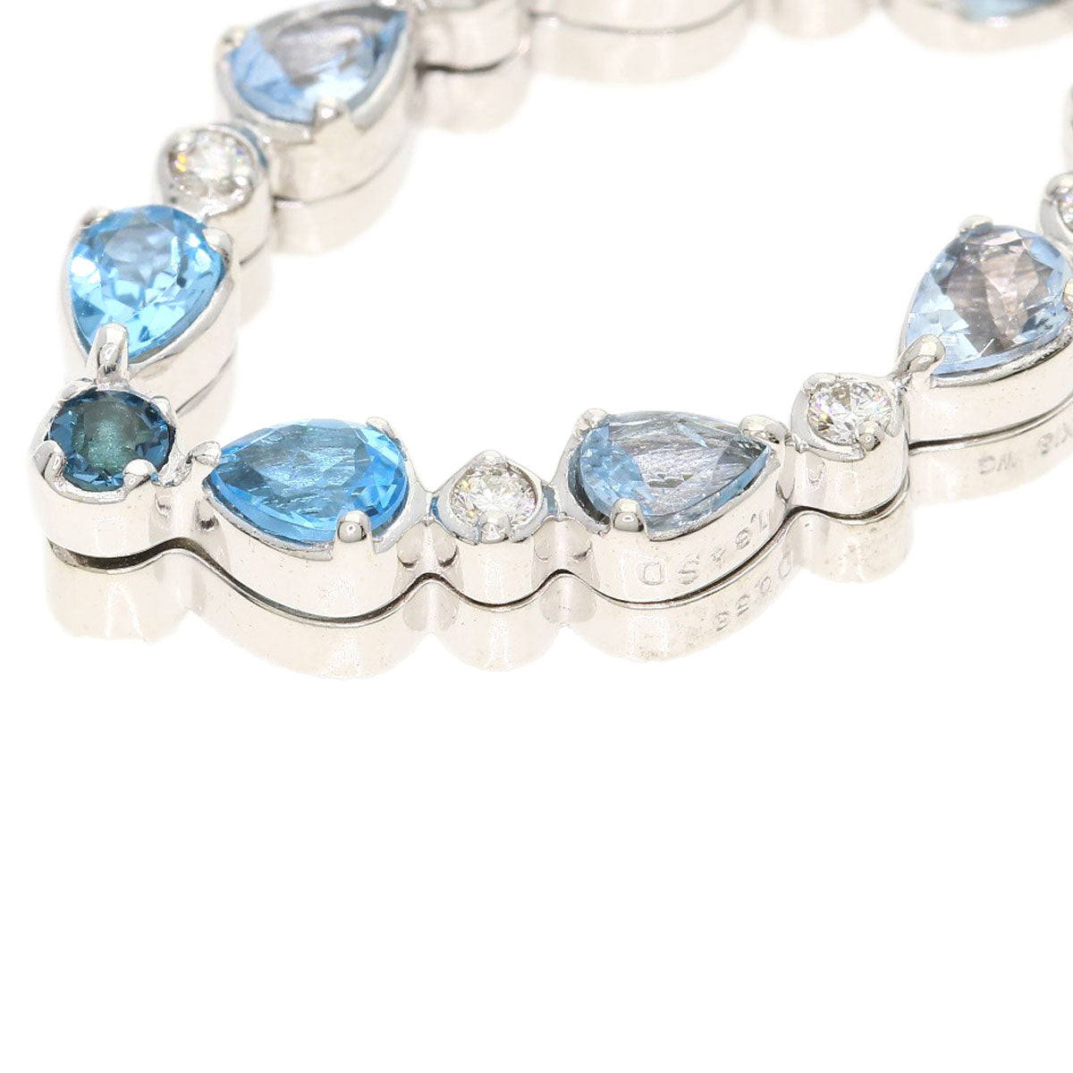 SELECT JEWELRY セレクトジュエリー ダイヤモンド カラーストーン ペンダントトップ K18WG レディース 中古
