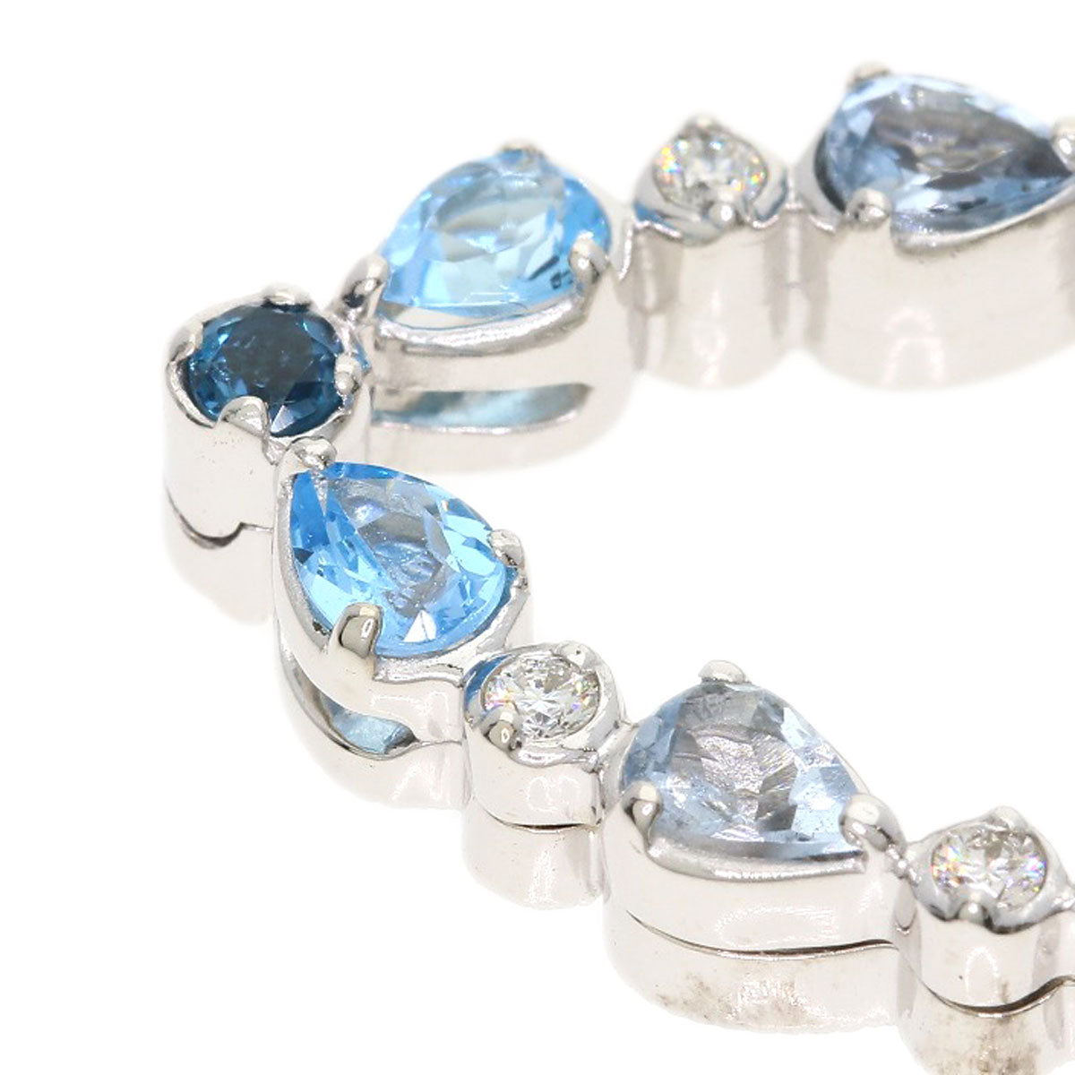 SELECT JEWELRY セレクトジュエリー ダイヤモンド カラーストーン ペンダントトップ K18WG レディース 中古