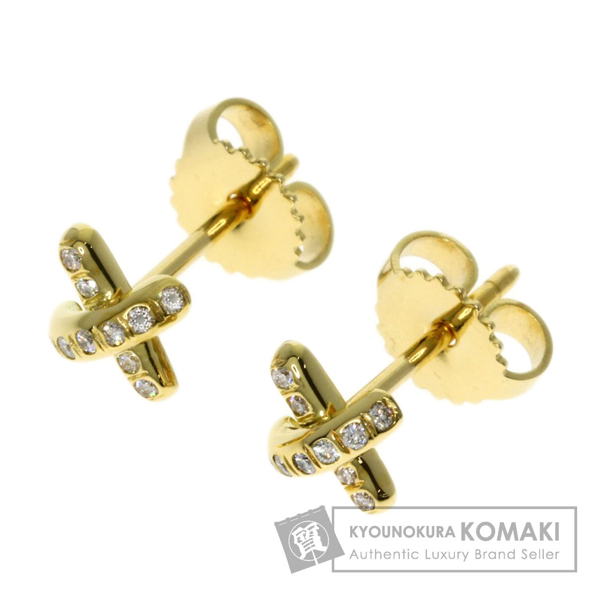 ティファニー クロスステッチ ダイヤモンド ピアス 中古 商品画像1