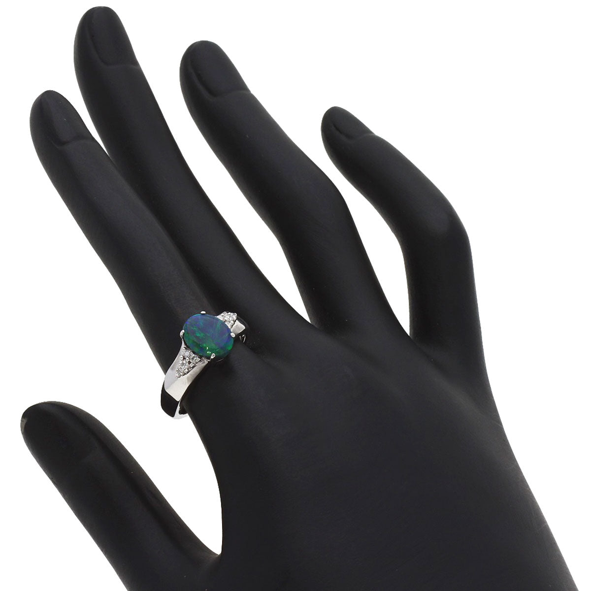セレクトジュエリー N Luis ブラックオパール ダイヤモンド リング・指輪 中古 商品画像8