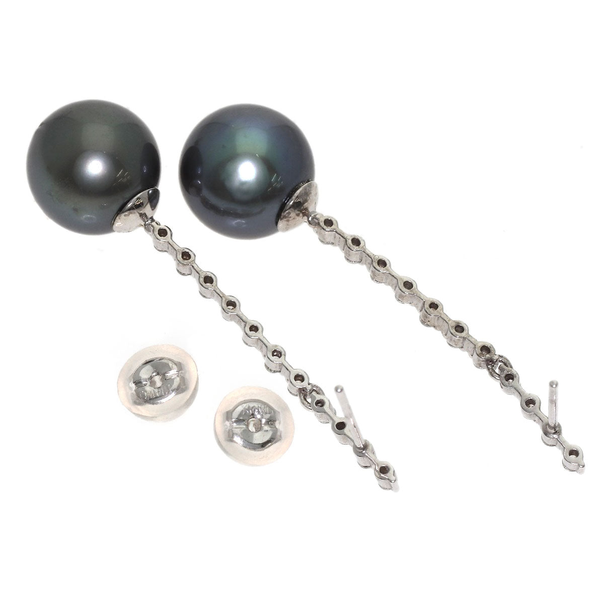 セレクトジュエリー ブラックパール ダイヤモンド ピアス 中古 商品画像3