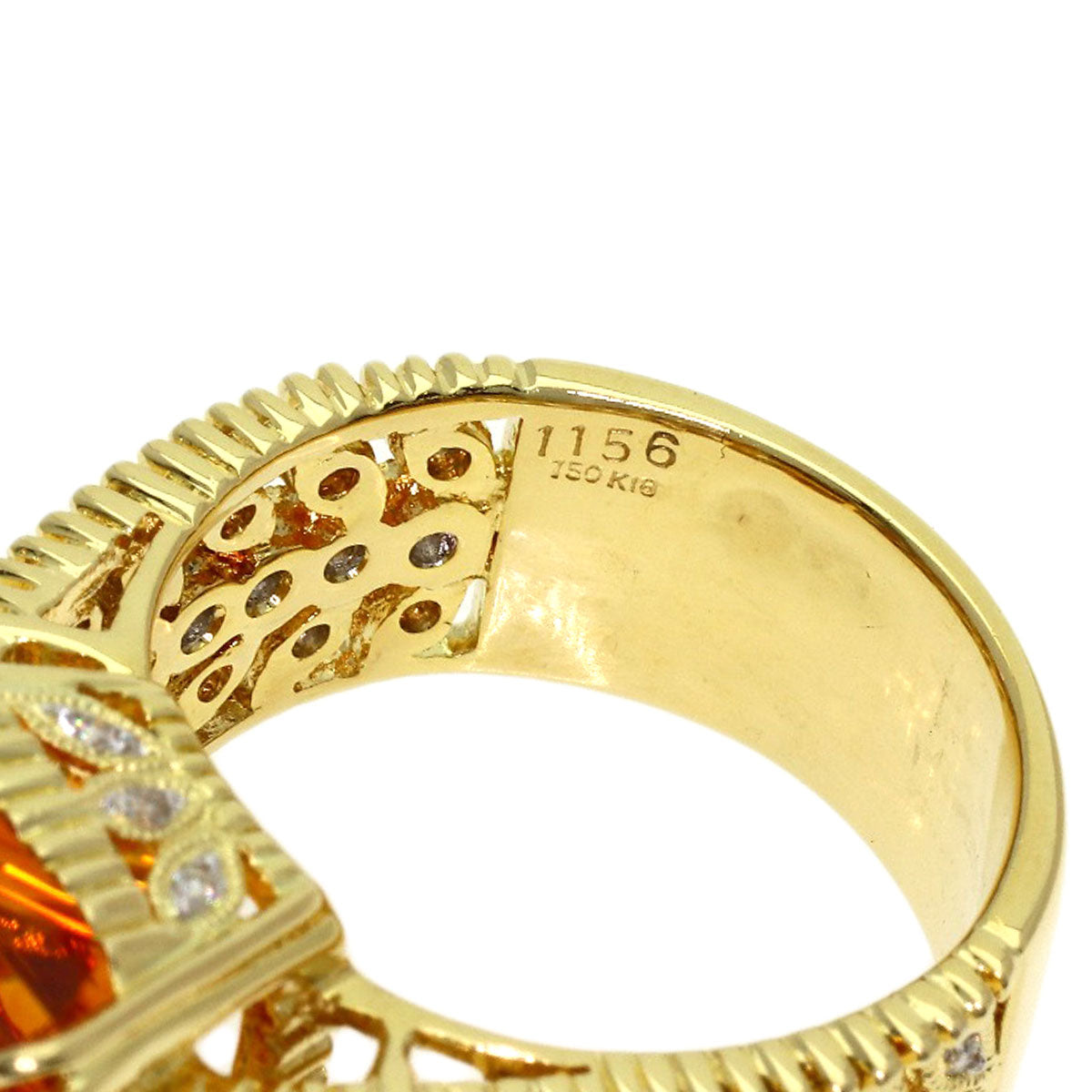 セレクトジュエリー シトリン ダイヤモンド リング・指輪 中古 商品画像6