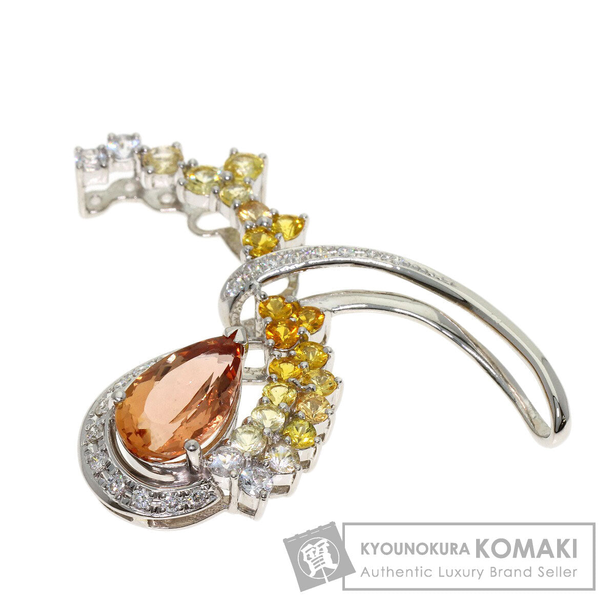 セレクトジュエリー インペリアルトパーズ サファイア ダイヤモンド ペンダントトップ 中古 商品画像1