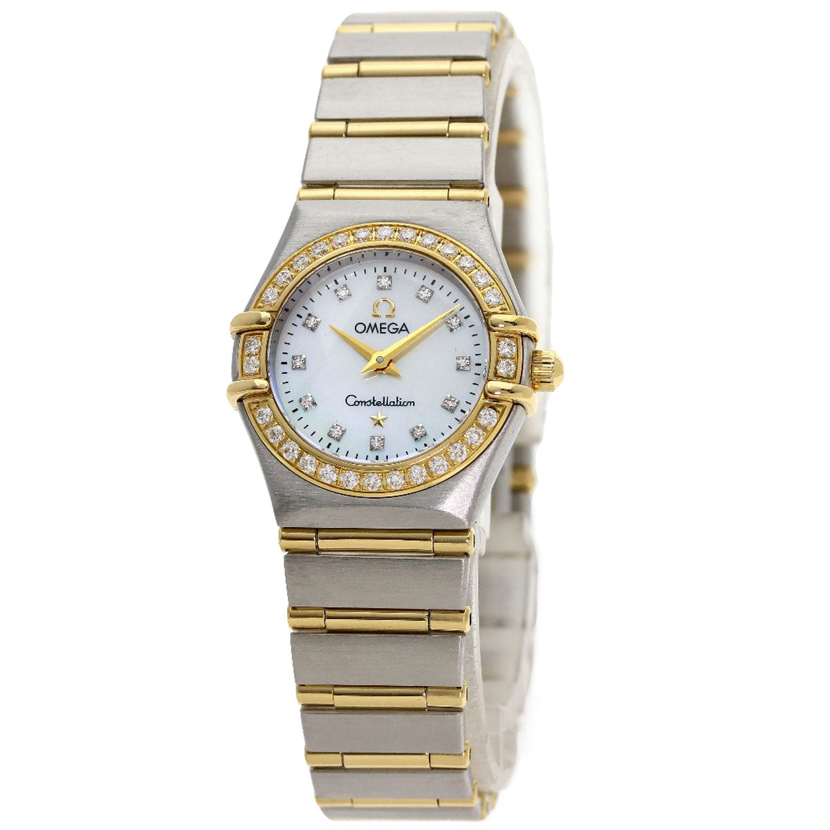 OMEGA オメガ 1267.75.00 コンステレーション ミニ 12P ダイヤモンド 腕時計 SS レディース 中古
