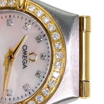 OMEGA オメガ 1267.75.00 コンステレーション ミニ 12P ダイヤモンド 腕時計 SS レディース 中古