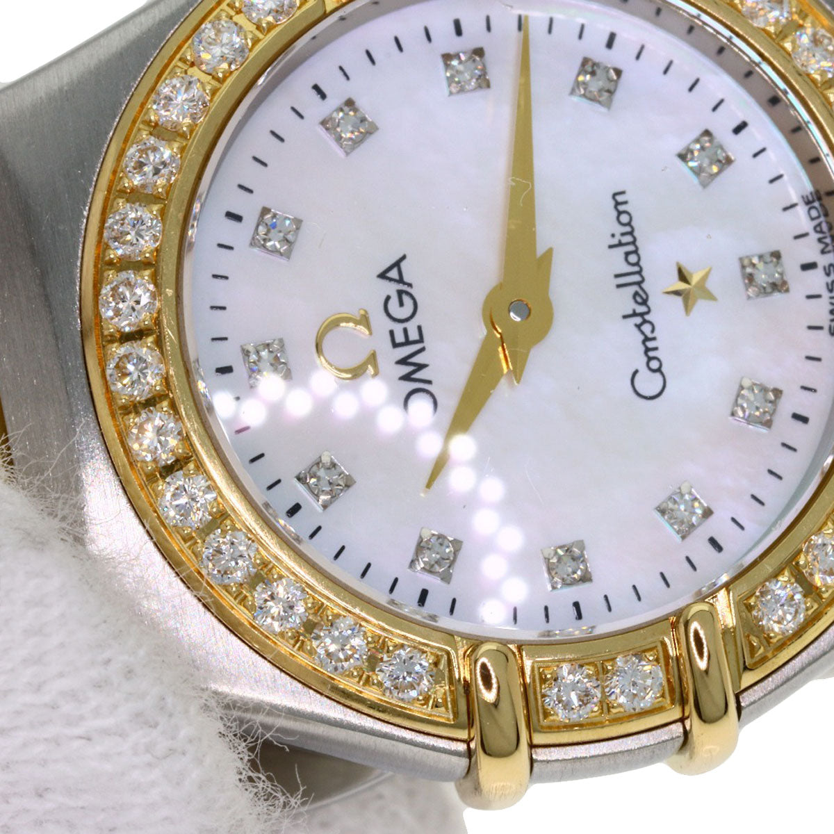 OMEGA オメガ 1267.75.00 コンステレーション ミニ 12P ダイヤモンド 腕時計 SS レディース 中古