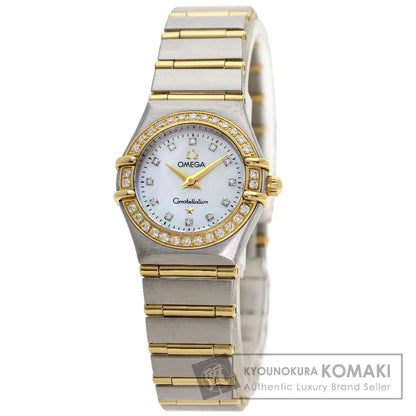 OMEGA オメガ 1267.75.00 コンステレーション ミニ 12P ダイヤモンド 腕時計 SS レディース 中古