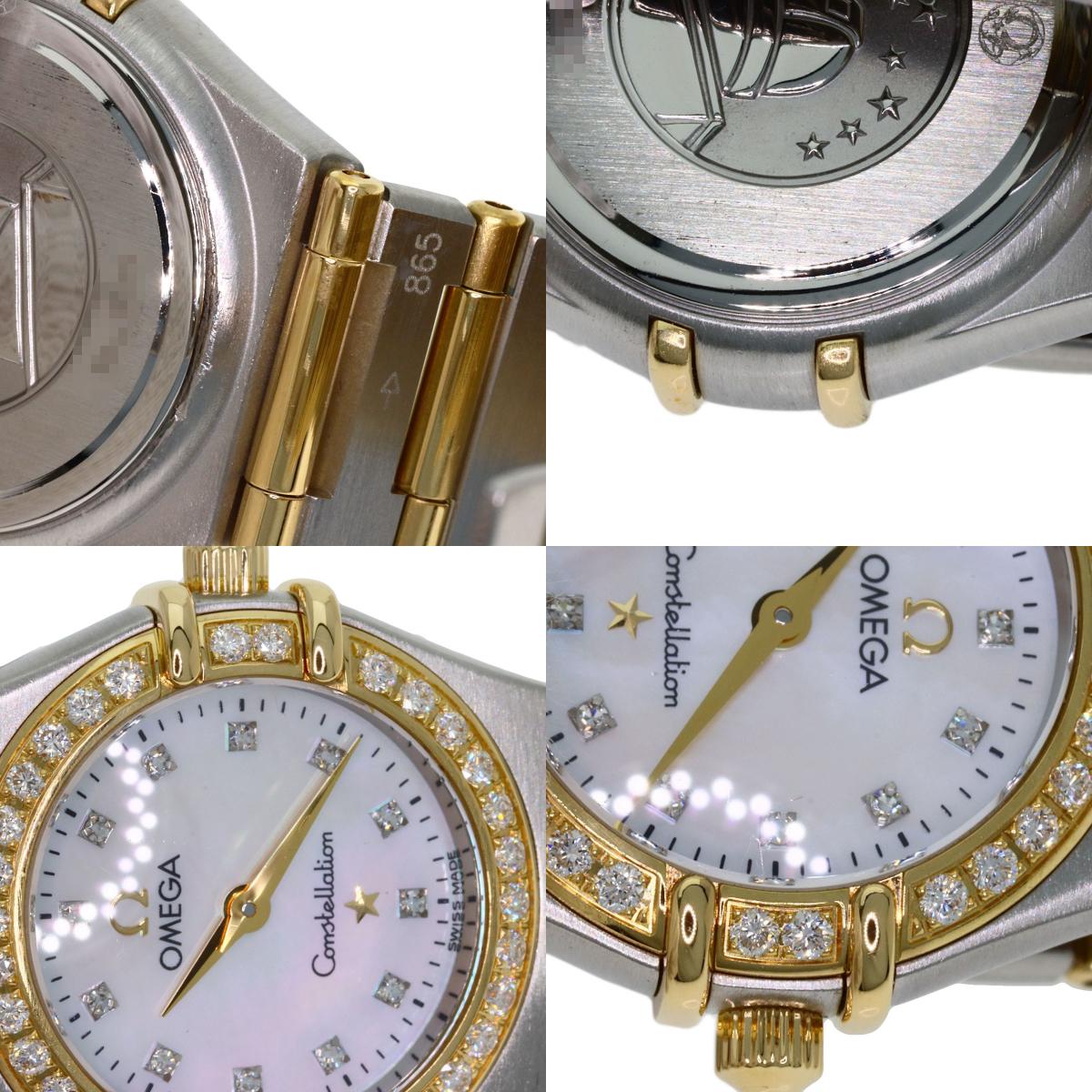 OMEGA オメガ 1267.75.00 コンステレーション ミニ 12P ダイヤモンド 腕時計 SS レディース 中古
