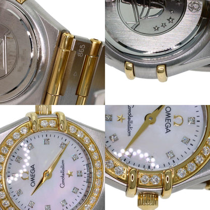 OMEGA オメガ 1267.75.00 コンステレーション ミニ 12P ダイヤモンド 腕時計 SS レディース 中古