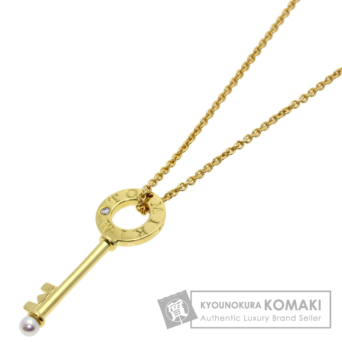 ミキモト キーモチーフ パール ダイヤモンド ネックレス 中古 商品画像1