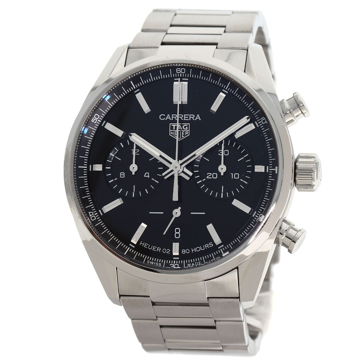 TAG HEUER タグホイヤー CBN2010 カレラ キャリバー ホイヤー 02 腕時計 SS SS メンズ [中古] タグホイヤー カレラ キャリバー ホイヤー 02 CBN2010 腕時計 中古