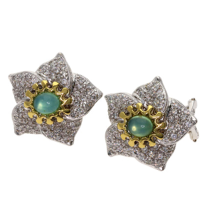 SELECT JEWELRY セレクトジュエリー オパール ダイヤモンド イヤリング K18WG レディース 中古