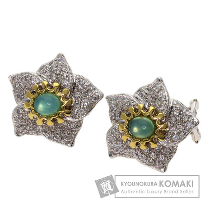 SELECT JEWELRY セレクトジュエリー オパール ダイヤモンド イヤリング K18WG レディース 中古