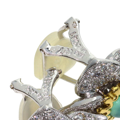 SELECT JEWELRY セレクトジュエリー オパール ダイヤモンド イヤリング K18WG レディース 中古