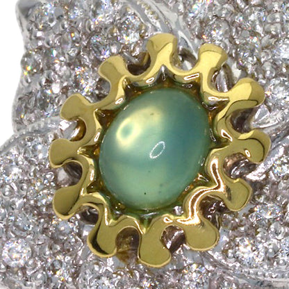 SELECT JEWELRY セレクトジュエリー オパール ダイヤモンド イヤリング K18WG レディース 中古
