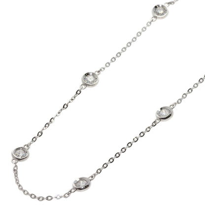 SELECT JEWELRY セレクトジュエリー 13P ダイヤモンド ネックレス K18WG レディース 中古