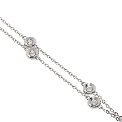 SELECT JEWELRY セレクトジュエリー 13P ダイヤモンド ネックレス K18WG レディース 中古
