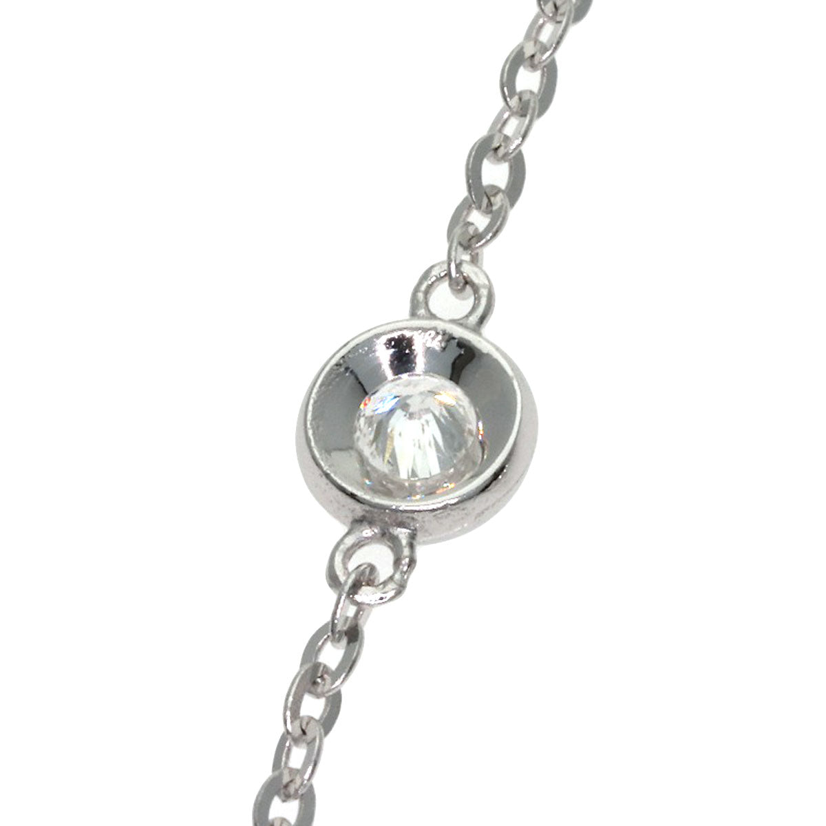 SELECT JEWELRY セレクトジュエリー 13P ダイヤモンド ネックレス K18WG レディース 中古