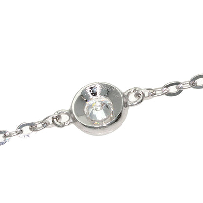 SELECT JEWELRY セレクトジュエリー 13P ダイヤモンド ネックレス K18WG レディース 中古