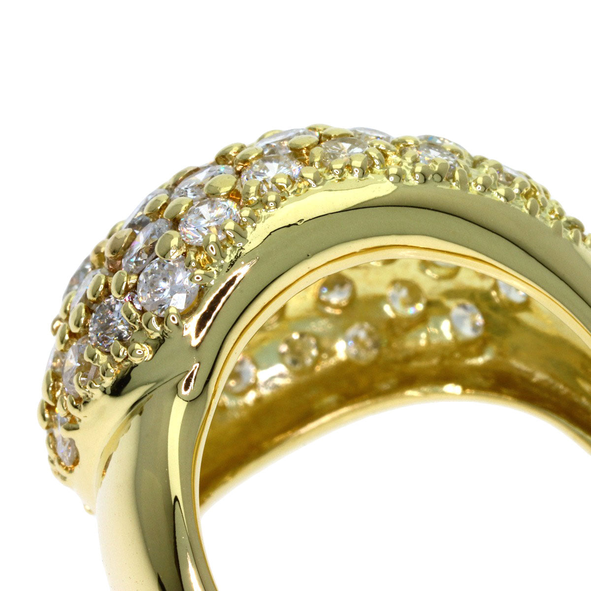 SELECT JEWELRY セレクトジュエリー ダイヤモンド リング・指輪 K18YG レディース 中古