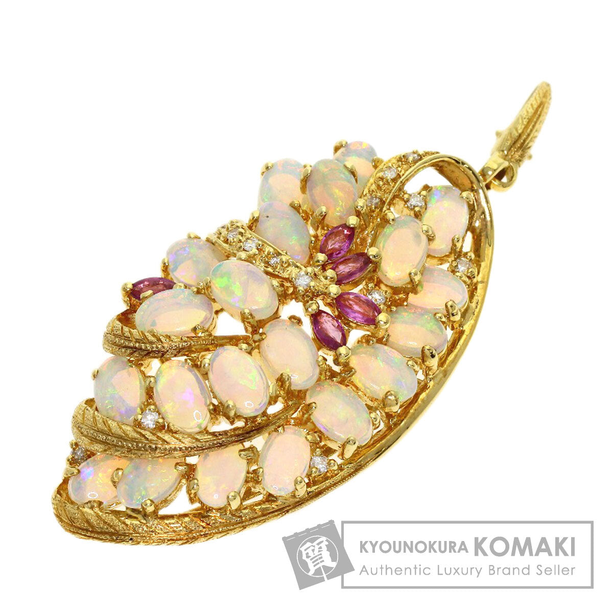 セレクトジュエリー オパール ダイヤモンド カラーストーン ブローチ 中古 商品画像1