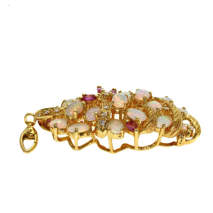 セレクトジュエリー オパール ダイヤモンド カラーストーン ブローチ 中古 商品画像4