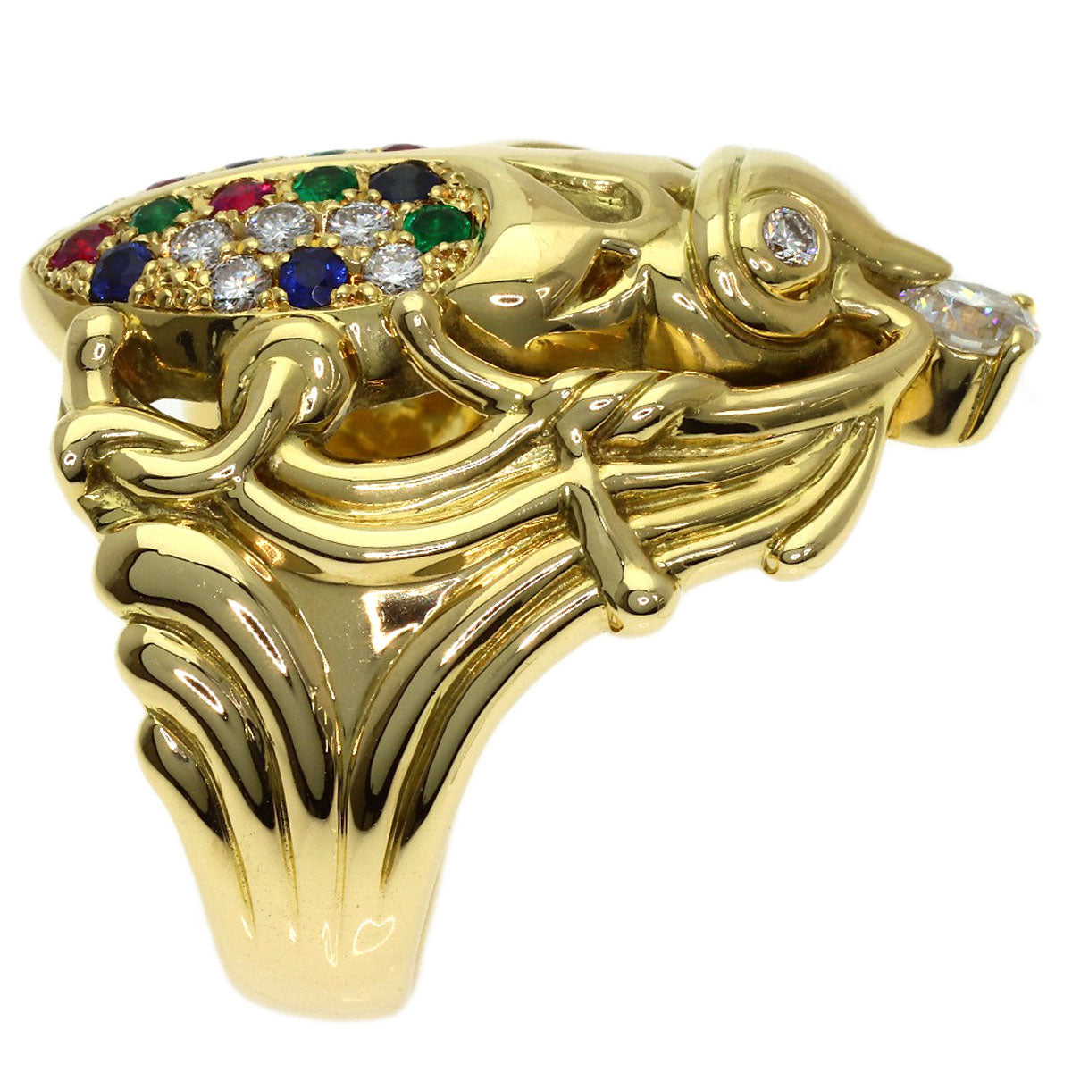 セレクトジュエリー スカラベモチーフ マルチカラー ダイヤモンド リング・指輪 中古 商品画像4