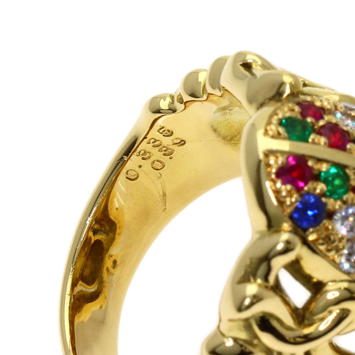 セレクトジュエリー スカラベモチーフ マルチカラー ダイヤモンド リング・指輪 中古 商品画像7