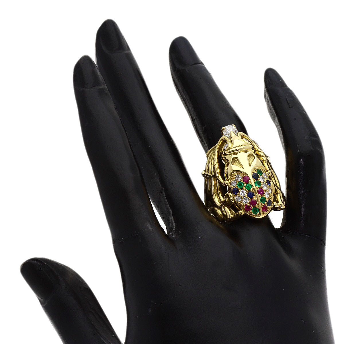 セレクトジュエリー スカラベモチーフ マルチカラー ダイヤモンド リング・指輪 中古 商品画像9