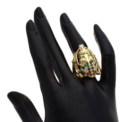 セレクトジュエリー スカラベモチーフ マルチカラー ダイヤモンド リング・指輪 中古 商品画像9