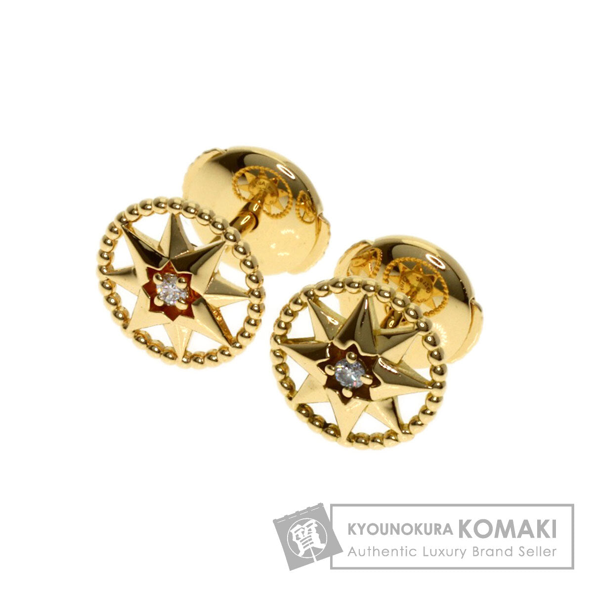 ディオール ローズ デ ヴァン ダイヤモンド ピアス 中古 商品画像1