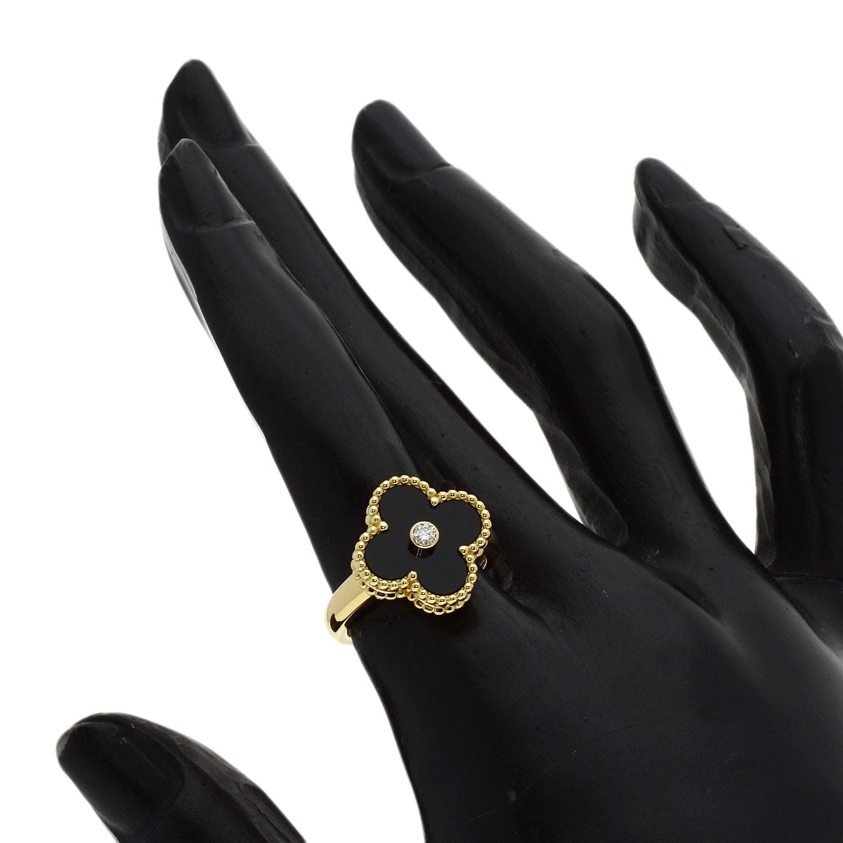 ヴァンクリーフ＆アーペル ヴィンテージ アルハンブラ ダイヤモンド オニキス #50 リング・指輪 中古 商品画像7