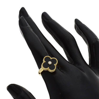 ヴァンクリーフ＆アーペル ヴィンテージ アルハンブラ ダイヤモンド オニキス #50 リング・指輪 中古 商品画像7