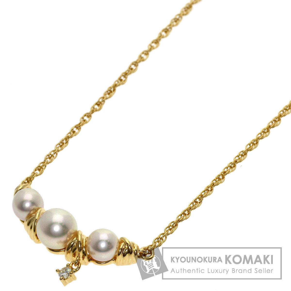 タサキ パール 真珠 1P ダイヤモンド ネックレス 中古 商品画像1