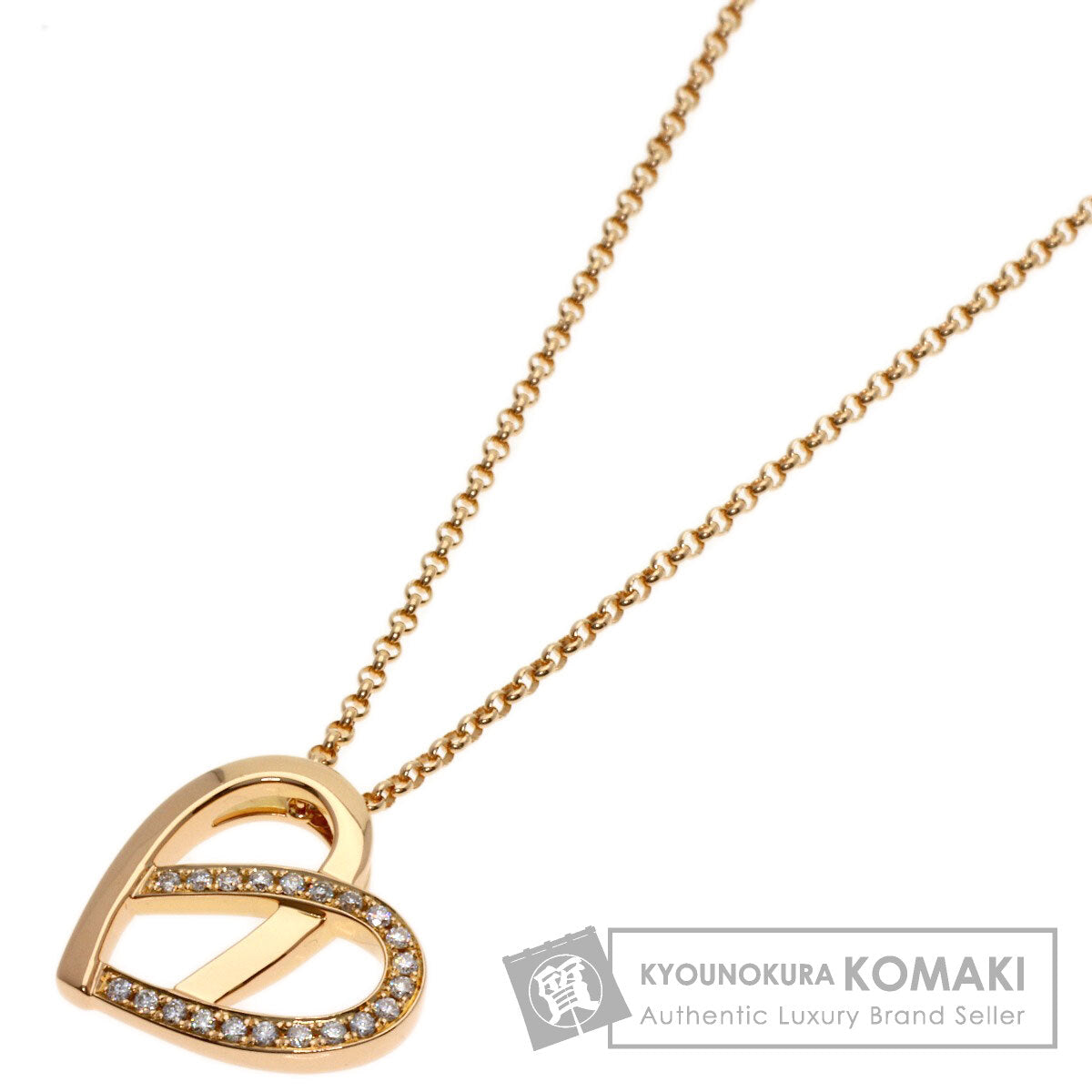 セリーヌ ハートモチーフ ダイヤモンド ネックレス 中古 商品画像1
