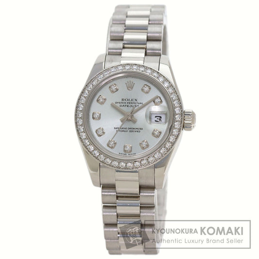 ロレックス 179136G デイトジャスト 10P ダイヤモンド アイスブルー 腕時計 中古 商品画像1